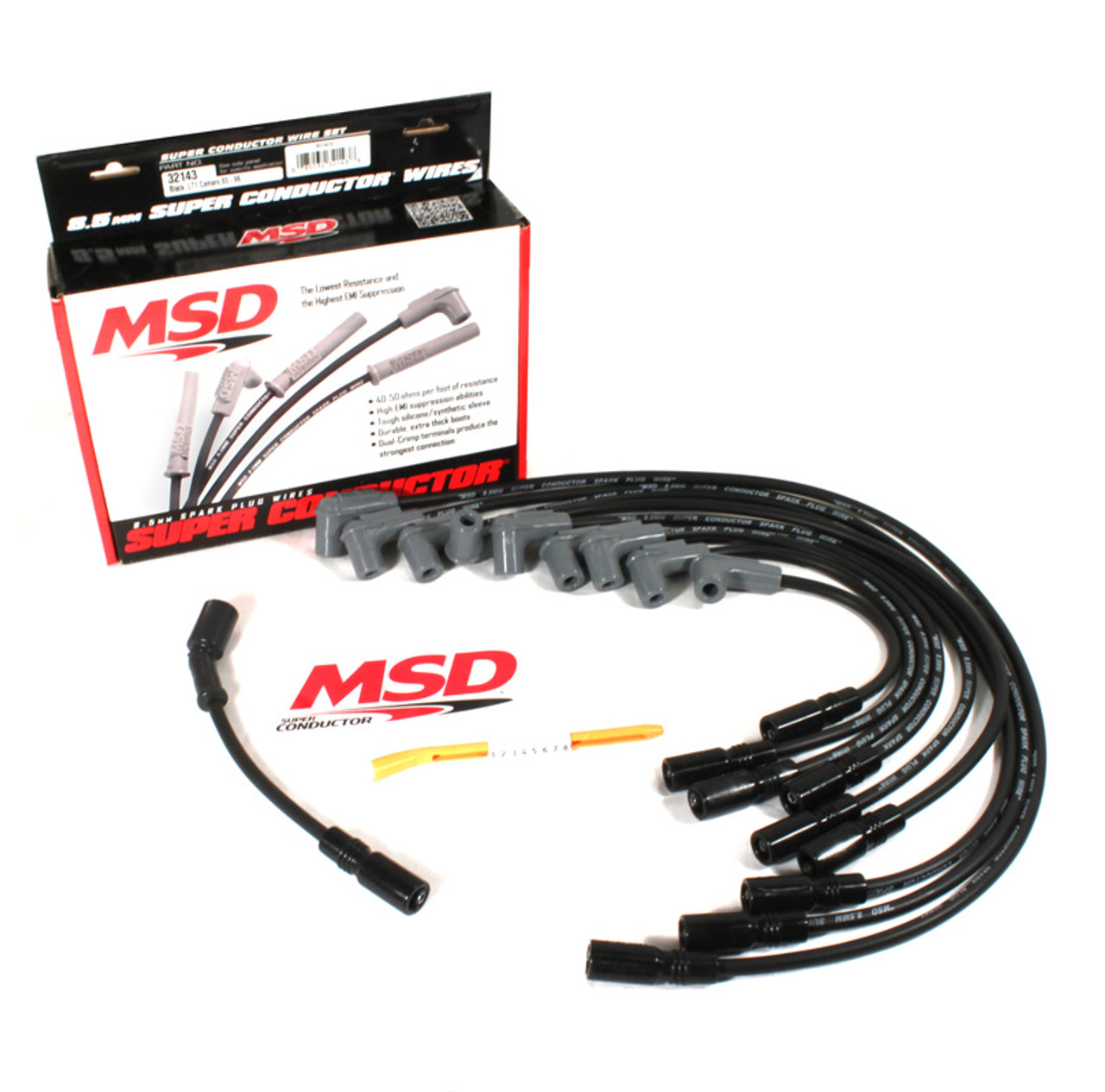 The Hottest Design Msd Ignition 32149 Custom Spark Plug Wire Set Fits