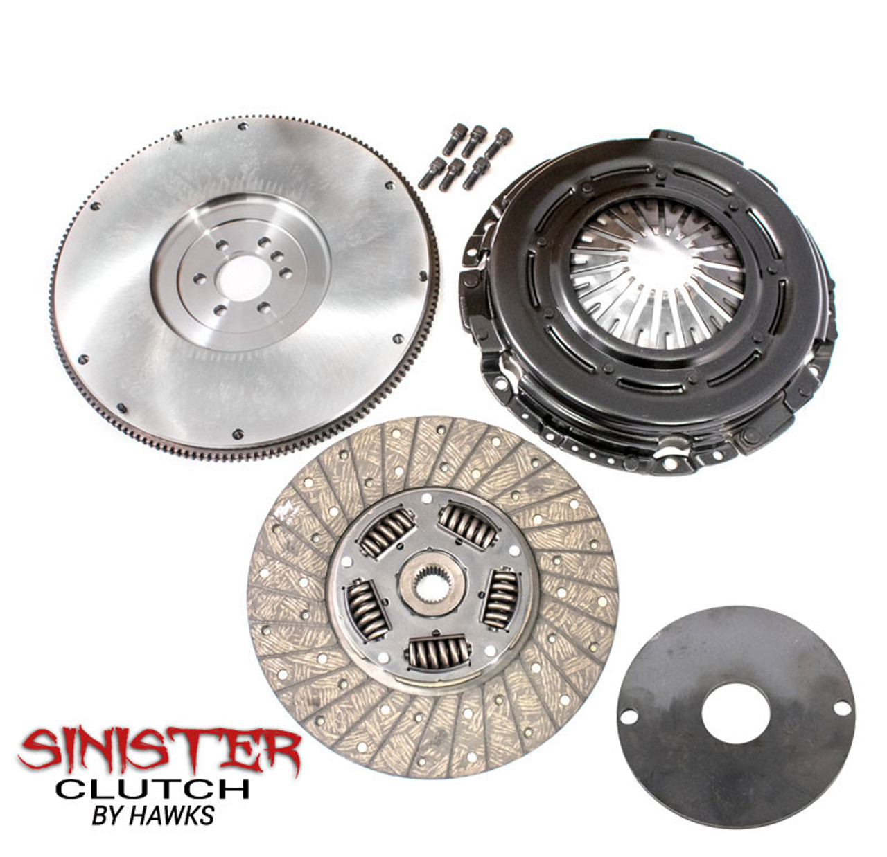 97-2014 Camaro/Firebird/GTO/Corvette/CTS-V LS1, LS2, LS3, LS6 STAGE 1  Sinister Clutch Kit w/ Billet Flywheel, Hawks