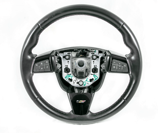 2009-13 CTS-V OEM Leather Steering Wheel Blk w/Controls Automatic, GM USED