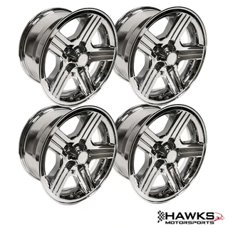 1988-1990 Camaro IROC-Z 17x9 Chrome Wheel Set, Set of 4, Wheels Only,  Will fit 1982-1992 Camaro / Firebird, Hawks Restoration Parts HT179IROCZ-C