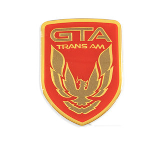 91-92 Trans Am GTA Front Bumper Emblem, Bright Red