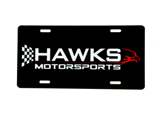 Hawks Motorsports Aluminum Gloss Black Front Tag