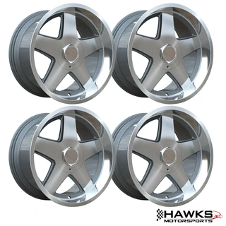 1987-1992 Firebird 18x10 R15 Firehawk Style Wheel Set, Set of 4, Big Brake Capable, Will Fit 1982-1992 Camaro / Firebird As Well Hawks Reproduction HM1810R15SET