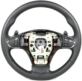 2012-2013 Corvette C6 Auto black Leather Steering Wheel w/Black Stitching, OEM GM