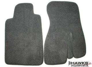 Hawks Graphite Gray no-logo front carpet floor mats for 1993-1999 Camaro and Firebird coupes