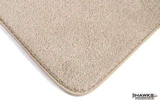 Driver and passenger Neutral Tan ACC carpet floor-mat pair