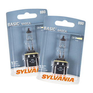 Sylvania 880 Basic Auto Halogen Fog Bulb, Pair (2 Light Bulbs)