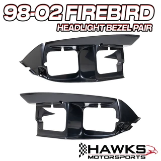 1998-2002 Firebird Headlight Bezels, Hawks Restoration Parts, Pair (HT-10410720/0721-KIT)