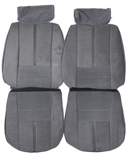 **IN STOCK** 88-92 Camaro Seat Upholstery New Replacement-LT. CHARCOAL ENCORE AND SILVER MADRID U301C-3X72