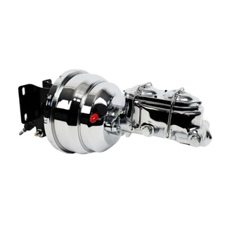 1963-1972 Chevrolet C-10 Power Brake Conversion Kit – 8" Dual Diaphragm Booster,  1" & 1'1/8" Bore , Black or Chrome, Master Power Brakes