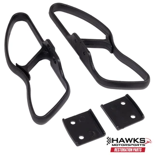 1990-1992 Camaro / Firebird Seat Belt Shoulder Guides, Pair, Black, New Reproduction, Hawks Restoration Parts