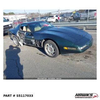 Front right three-quarter view of 1995 Chevrolet Corvette donor parts car, stock S5117033