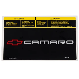 1998-2002 Chevrolet Camaro Z28 / SS Camaro Text Air Lid Decal, Hawks Motorsports