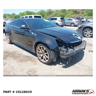 Front right three-quarter view of 2012 Cadillac CTS-V coupe donor parts car, stock C0128025