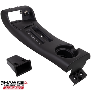 2000-2002 Camaro/Firebird Automatic Upper Console/Shifter Plate, New Reproduction, Hawks Restoration Parts, Complete, Ebony