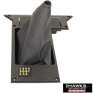 Hawks Restoration Parts 9092MSP-6SPD six-speed manual shifter plate for a 1990-1992 Chevrolet Camaro