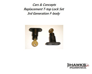 1982-1992 Camaro Firebird Cars and Concepts T-Top Lock Set with Keys, Pair - CC-STTLOCKS