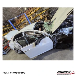 Elevated front-quarter view of 2019 Cadillac CTS-V sedan donor parts car, stock K0100499