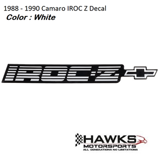 1988 - 1990 Camaro IROC-Z Rear Bumper Emblem White Reproduction