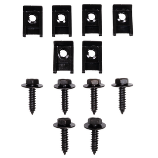 1982-1992 Camaro/Firebird Fan Shroud Hardware, Bolts and U-Nut Clips, Upper and Lower, Set of 6, New Reproduction, Hawks Restoration Parts