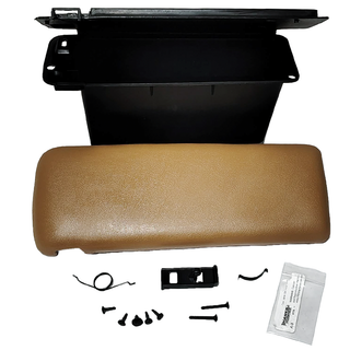 Camel tan, these are the parts which make up your new console bin.