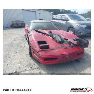 Front right three-quarter view of 1987 Chevrolet Corvette donor parts car, stock H5114046