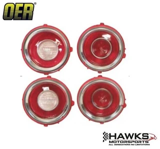 R531 OER 1971-1973 Chevrolet Camaro Rally Sport Tail Light and Back-Up Lens Set 4 Piece