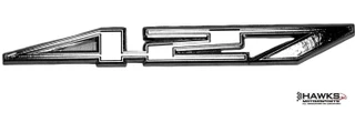427 Chrome Hood and Bumper Emblems, Custom Engine Callout Exterior Badge Set - 427HBE