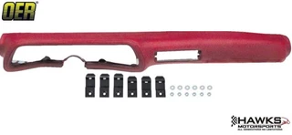 1970-1978 Camaro Carmine Red Urethane Dash Pad with Air Conditioning OER - 3972036B 