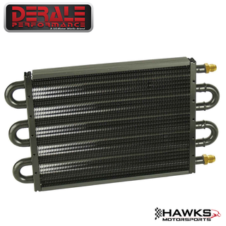 13316 Derale Series 7000 Tube & Fin Fluid Cooler, 6-Pass, -6AN, 13-1/2" x 7-5/8", Universal Transmission, Power Steering & Fuel Cooler, Hawks Motorsports
