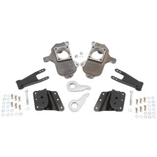 1999-2000 Chevrolet Silverado/GMC Sierra 2500 2WD McGaughy's Spindle Lowering Kit | 3-4 Inch Front / 3-5 Inch Rear Adjustable Drop | 33084