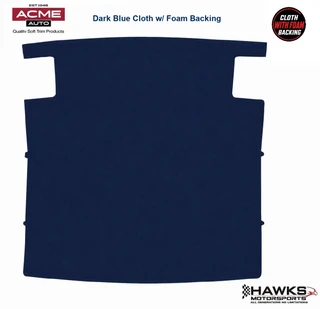 1974-1981 Camaro Firebird Trans Am Dark Blue Foam-Backed Cloth ABS Hardtop Headliner Board with Upper Seat Belt Retractor Cutouts, Acme AFH21-2092