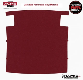 1974-1981 Camaro Firebird Trans Am Dark Red Foam-Backed Perforated Vinyl ABS Hardtop Headliner Board with Upper Seat Belt Retractor Cutouts, Acme AFH21-FBH5