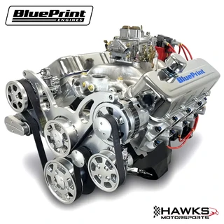 BP454CTCK GM Big Block Compatible 454 C.I. Engine - 460 Horsepower - Deluxe Dressed - Polished Pulley Kit - Carbureted - Cruiser - BluePrint Engines (BP454CTCK)