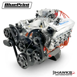 PS502CTFKB GM Big Block Compatible 502 C.I. Pro Series Engine - 627 Horsepower - Deluxe Dressed - Black Pulley Kit - Fuel Injected - BluePrint Engines (PS502CTFKB)