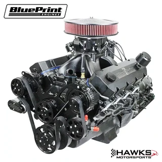 B632KB4L8X GM Big Block Compatible 632 C.I. Pro Series Engine & 4L80E Automatic Transmission - 815 Horsepower - Blackout Reaper Edition Builder Series - Black Pulley Kit - Carbureted - BluePrint Engines (B632KB4L8X)