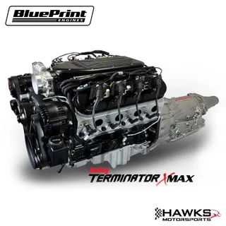 BLS3768KB4L7 GM LS Compatible 376 C.I. Engine & 4L65/70E Automatic Transmission - 510 Horsepower - Standard Edition Builder Series - Black Pulley Kit - Holley Terminator X EFI System - BluePrint Engines (BLS3768KB4L7)