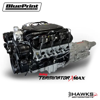 BLS4278KB4L7 GM LS Compatible 427 c.i. Engine and 4L65/70E Automatic Transmission - 585 Horsepower - Standard Edition Builder Series - Black Pulley Kit - Holley Terminator X EFI System - BluePrint Engines (BLS4278KB4L7)