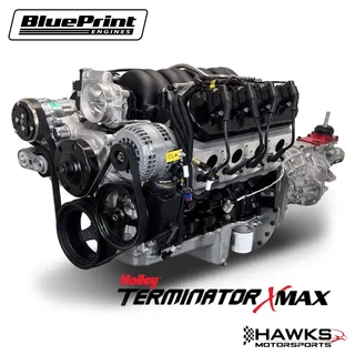 BLS4273KT56 GM LS Compatible 427 c.i. Engine and T56 Manual Transmission - 605 Horsepower - Standard Edition Builder Series - Natural Pulley Kit - Holley Terminator X EFI System - BluePrint Engines (BLS4273KT56)