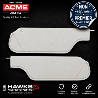 Correct applications include:

1970 Chevrolet Camaro coupe with standard-style non-perforated sun visors
1970 Pontiac Firebird coupe with standard-style non-perforated sun visors
1970 Pontiac Firebird Esprit with applicable standard-style sun visors
1970 Pontiac Firebird Formula with applicable standard-style sun visors
1970 Pontiac Firebird Trans Am with applicable standard-style sun visors