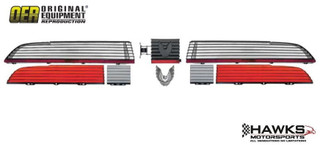 1979-1981 Pontiac Firebird Formula and Trans Am smoked RH/LH tail-lamp lens and silver-emblem fuel-door kit, OER R278143
