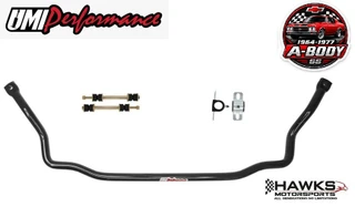1964-1977 GM A-body Chevelle GTO Cutlass and Skylark 1-1/4-inch solid front sway bar, UMI Performance 4035