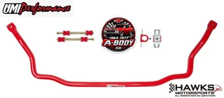 Heavy-duty GM A-body front anti-roll bar for Pro-Touring and autocross use