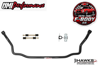 1970-1981 Camaro Firebird and Trans Am black 1-5/16-inch solid front sway bar with standard mounts, UMI Performance 4067-B