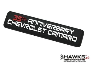 2002 Chevrolet Camaro replacement 35th Anniversary interior dashboard plaque, part EM21812R