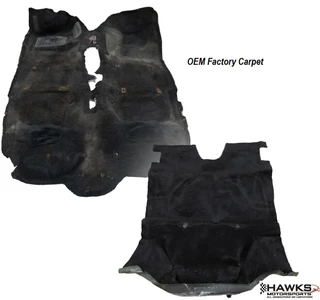 Used original GM interior carpet offered for selected 1982-1992 Chevrolet Camaro and Pontiac Firebird applications
