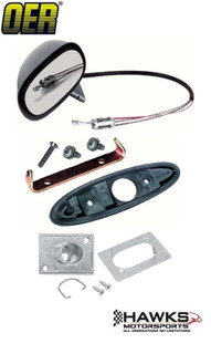 OER driver-side remote bullet-mirror package with parts 9865801, R313 and 3921833 for a 1970-1981 Camaro, Firebird or Trans Am
MOST COMPLETE DRIVER SIDE MIRROR KIT AVAILABLE!