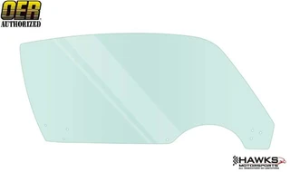 OER FD4706 Soft-Ray-style light-green-tinted driver-side door glass for a 1970-1981 Camaro, Firebird or Trans Am