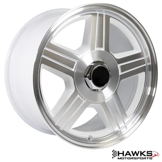 White five-spoke 17x9 Camaro Z28 style wheel 
