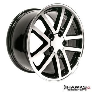 1993-2002 Camaro SS 17x9 35th Anniversary 10-Spoke Wheel, Black/Silver, INDIVIDUAL, Hawks Restoration Parts HT179SS35-I